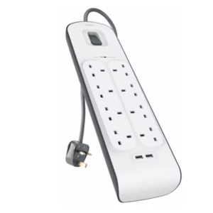 Belkin 8 Outlet Surge Protector with 2 USB-A Ports (8 Outlet with 2 USB-A)