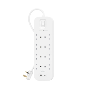 Belkin 8-Outlet 2M USB A + C Surge Protection Strip
