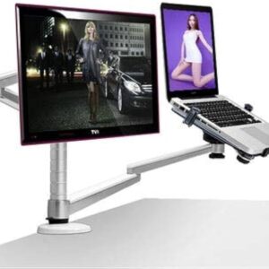 OA-7X Dual Arm Monitor Laptop Stand Bracket Desktop Mount 2-in-1 Adjustable for 17inch - 32inch (SG In-Stock)