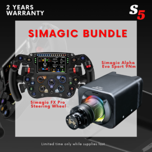Simagic Alpha Evo Sport and FX Pro Wheelset Bundle